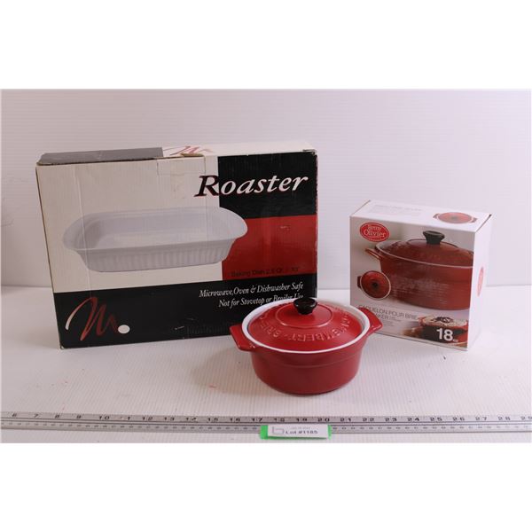 Brie Baker and Ceramic Roaster - Both New