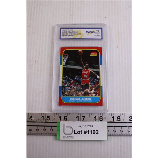 1996 Fleer Decade of Excellence Michael Jordan Graded 10 WCG