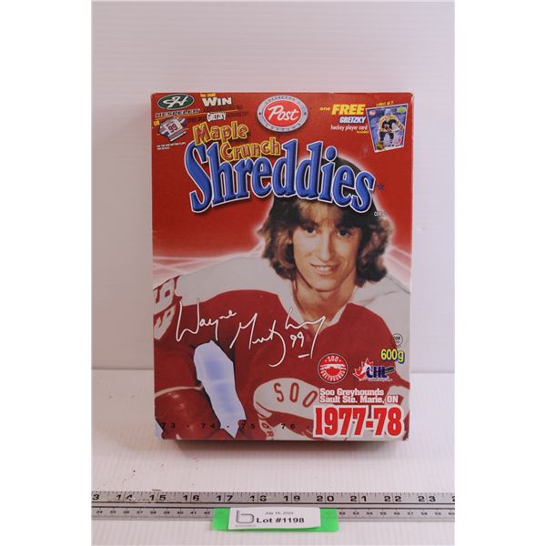 Vintage Wayne Gretzky Maple Crunch Shreddies Box - Empty