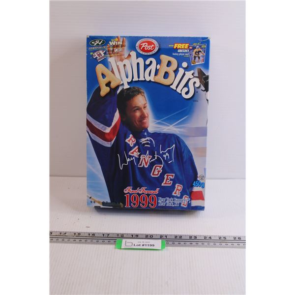 Vintage Wayne Gretzky Alphabits Cereal Box - Empty