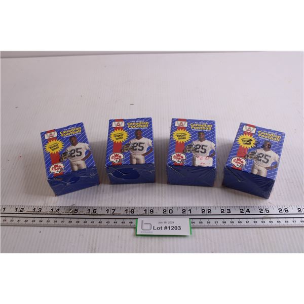 (4) Boxes of 1991 AW Sports CFL Football Trading Cards