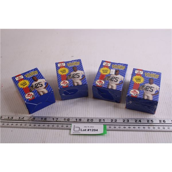 (4) Boxes of 1991 AW Sports CFL Football Trading Cards