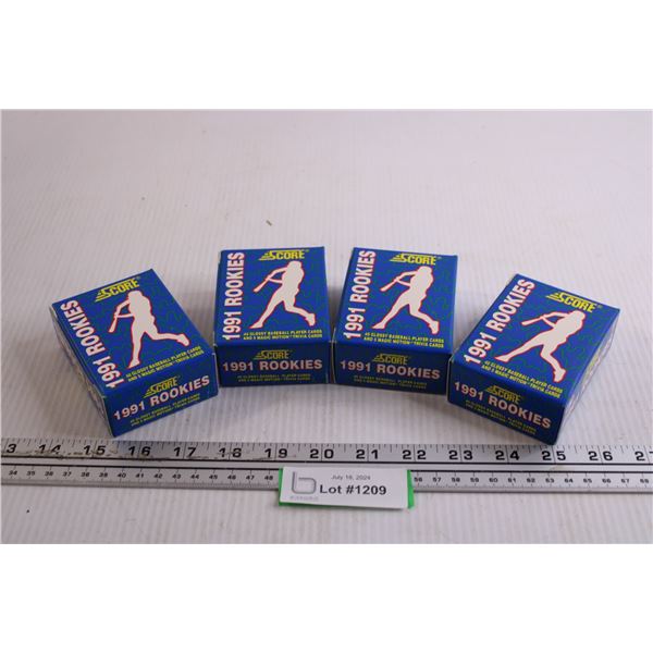 (4) Boxes of 1991 Score Rookie MLB Trading Cards