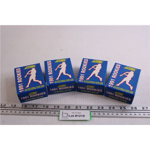 (4) Boxes of 1991 Score Rookie MLB Trading Cards