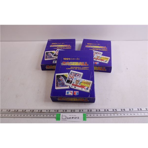 (3) Boxes of 1991 OPC Premier Baseball