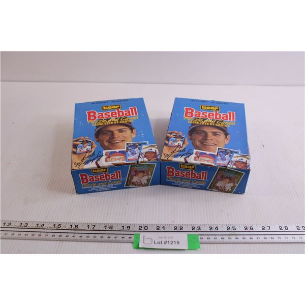 (2) Boxes of Leaf Baseball Cards