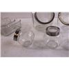 Image 3 : (5) Glass Cannisters + Misc.