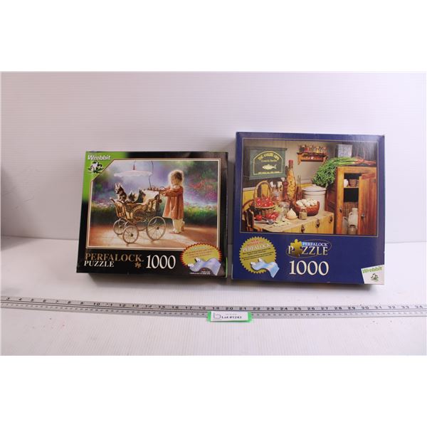 (2) 1000 Piece Perfalock Puzzles