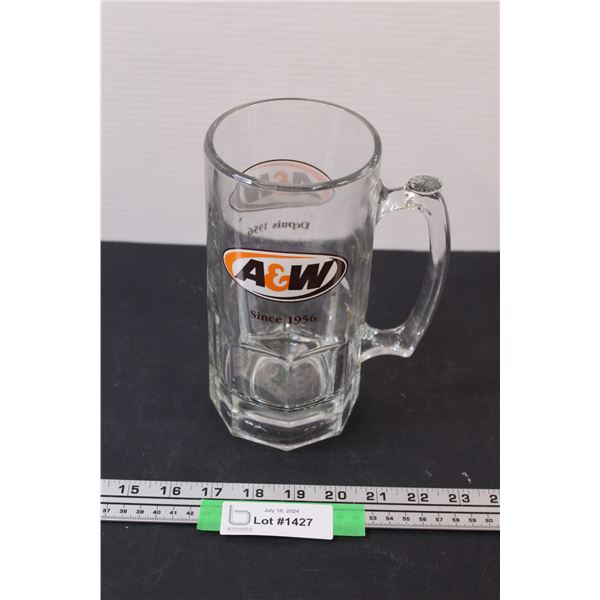 Large A & W Glass Mug