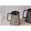 Image 2 : (3) Metal Beer Steins - 5" Tall