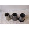 Image 4 : (3) Metal Beer Steins - 5" Tall