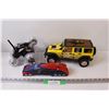 Image 1 : (3) Toy Trucks: Spiderman, Jeep, & Remote Control (Untested)