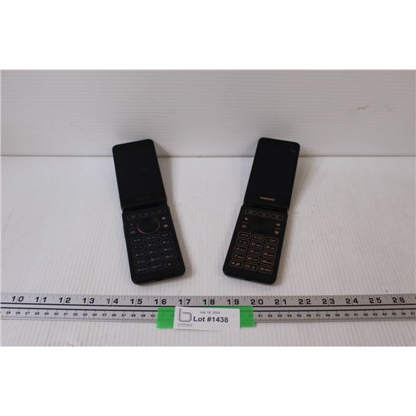 (2) Samsung Flip Phones, as is