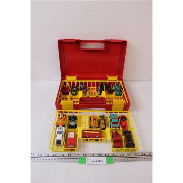 Majorette Toy Car Suitcase w/Cars