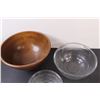 Image 3 : Wooden Bowl - 10", Clear Glass Mixing Bowls - 8" & 6"