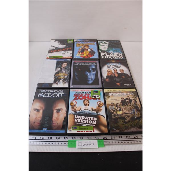 (9) DVDS: Shameless, Taken, Austin Powers, Terminator, Misc.