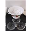 Image 3 : (9) Ice Cream Bowls, Wine Bottle Holder, Strainer, Mixing/Pouring Bowl, Misc.