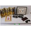 Image 1 : Asian Style Folding Pictures, (3) Magnetic Cip-on Sunglasses, (2) Picture Frames