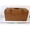 Image 1 : Leather Suitcase - 24" x 14" x 8"