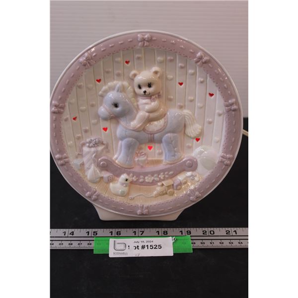 Nursery Plate Table Lamp (Working)