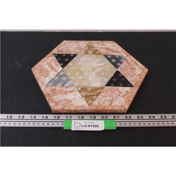 Stone Chinese Checkers Game Board - 10"