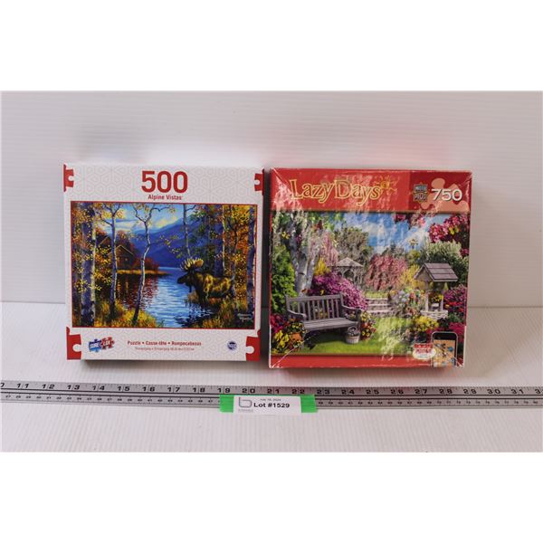 (2) Puzzles: Moose & Garden