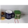 Image 2 : Clips, Dad Coffee Mug, Orange Pekoe Tin, Hearing Aid Guard, Misc.