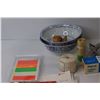 Image 3 : Assorted Labels, Mirror Wedding Tray, (2) Bowl, Cheese Grater, Misc.
