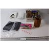Image 1 : Assorted Spices, Food Bags, Face Masks, Wooden Vase for Fake Flowers