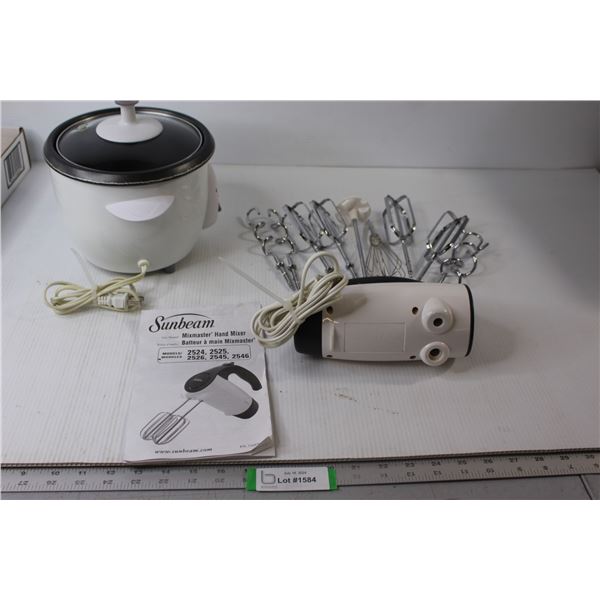 Sunbeam Mixer with Attachments - Works, Rival Cooker - Turns On