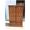 Image 1 : **French Door Oak Armoire Wardrobe - 38"x19"x56 3/4"