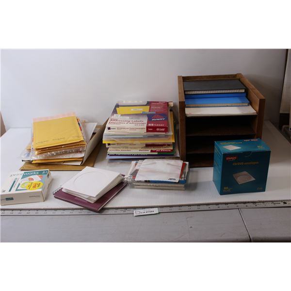 Assorted Office Items, Envelopes, Misc.
