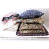 Image 1 : (4) Cushions, Assorted Blankets