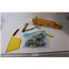 Image 1 : Assorted Painters Tools, Lamp Parts, Squishy Rubber Pig