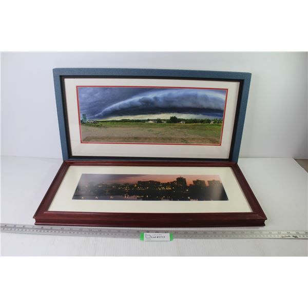 (2) Framed Enlarged Photographs (25 1/2" x 13 3/4" - 25" x 11 3/4")