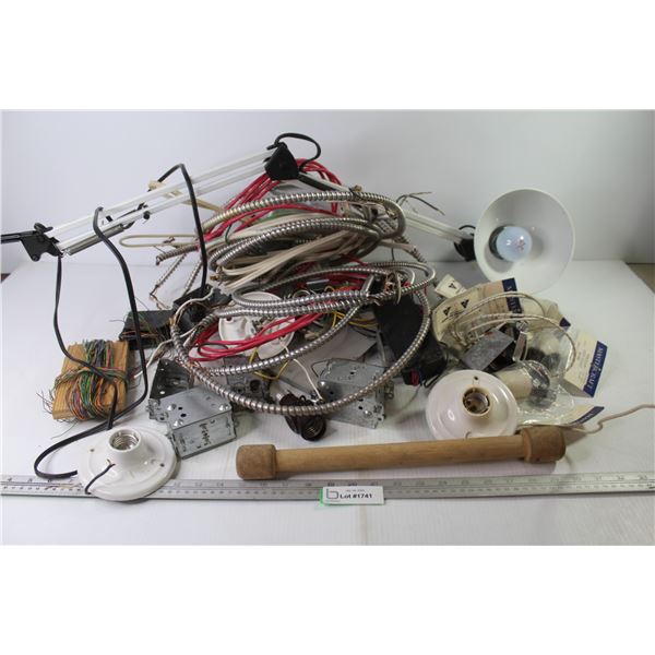 Assorted House Wire - Assorted Electrical Items - Extendable Lamp