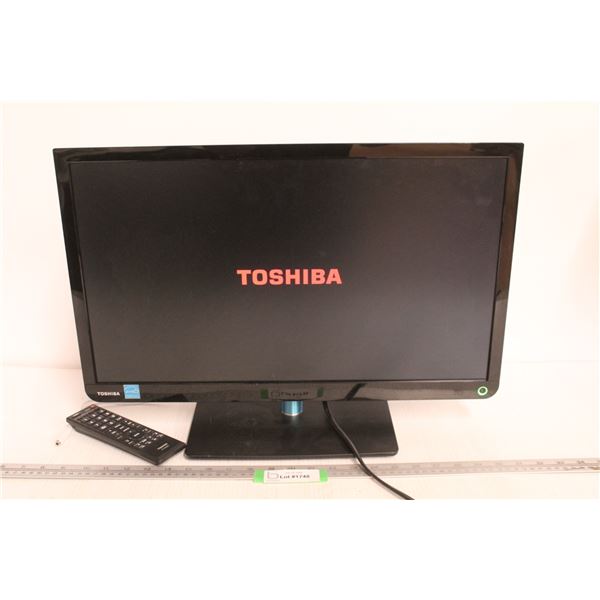 Toshiba Television w/Remote (powers on- 23")