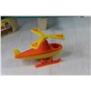 Image 3 : Fisher Price Airport w/Airplane & Helicopter