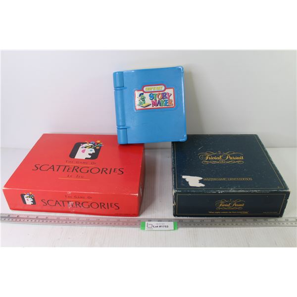 See & Say Story Book - Trivia Pusuit Game - Scattergories Game