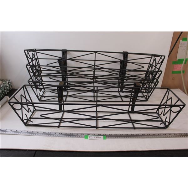 (4) Wrought Iron Planter Holders - 30" x 8" x 6"