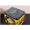 Image 2 : Vintage Pac-Man Lunch Box - 6.5" x 4.5", Red Plaid Aladdin Lunch Box (Missing Handle) - 8" x 7"