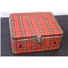 Image 4 : Vintage Pac-Man Lunch Box - 6.5" x 4.5", Red Plaid Aladdin Lunch Box (Missing Handle) - 8" x 7"