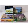 Image 1 : (4) Puzzles: Polar Bears, Boats, Villa, Tropical Beach - as is