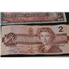 Image 2 : (2) Canadian Two Dollar Bills - 1986 & 1954 (Has Scotch Tape)