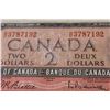 Image 5 : (2) Canadian Two Dollar Bills - 1986 & 1954 (Has Scotch Tape)