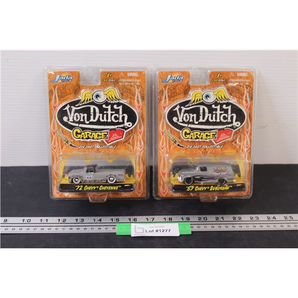 (2) Von Dutch Garage Model Cars - NIB