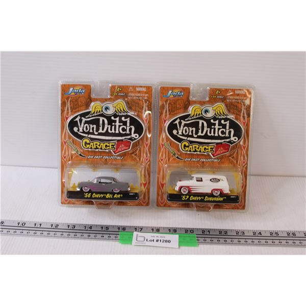 (2) Von Dutch Garage Model Cars - NIB