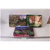 Image 1 : (3) Puzzles: Cottage, Costal Village, NYC - as is