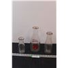 Image 1 : (3) Glass Milk Jugs: 10" & 8" x 6" Tall