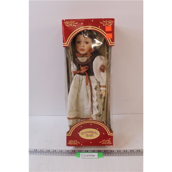 Vintage Porcelain Doll In Box - 18" Tall